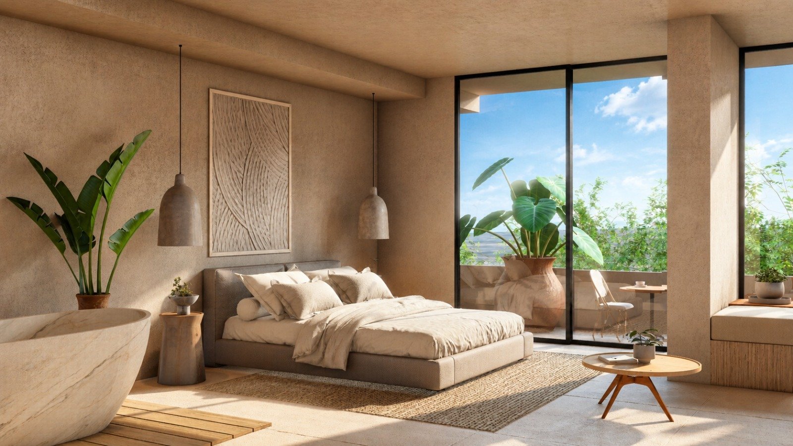 Una habitación principal como refugio.