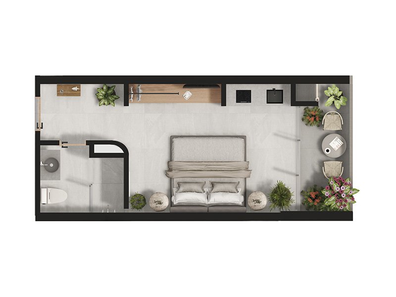 Plano Apartamento Tipo 1