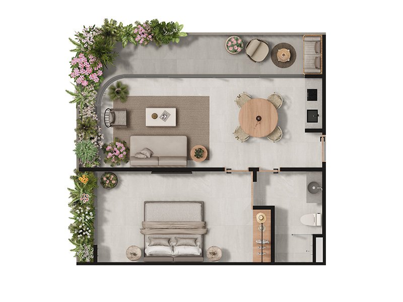 Plano Apartamento Tipo 4